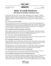 NYS Dept of Health Boil Water Fact Sheet 1 pdf